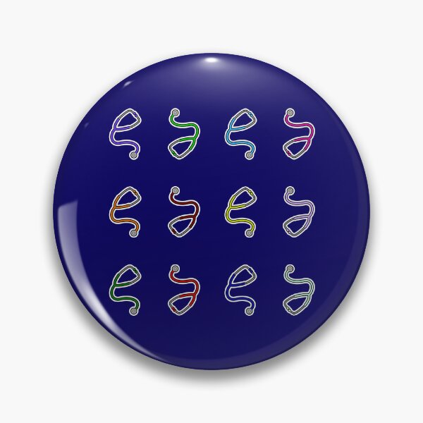 Item preview, Stethoscope Rainbow Pattern - Navy Background designed and sold by Artsy-Chemist.