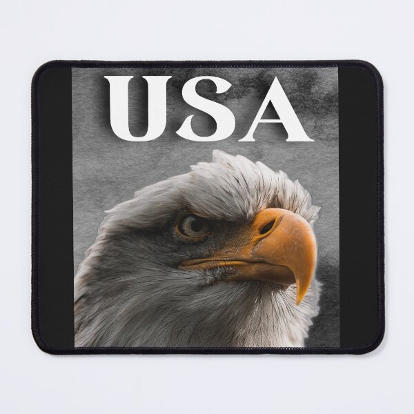 Item preview, USA with an American Bald Eagle watching and waiting designed and sold by AmericaFreedom.