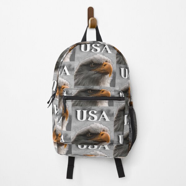 Item preview, USA with an American Bald Eagle watching and waiting designed and sold by AmericaFreedom.