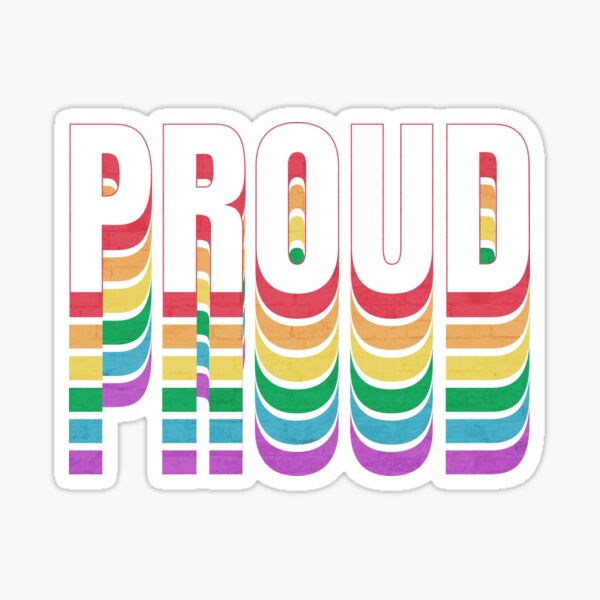 Proud Lgbtq Ally Lgbt Pride Rainbow Flag Sticker For Sale By