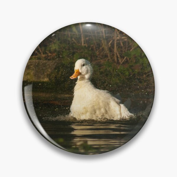 Item preview, white duck in a pond designed and sold by Francespoppy.
