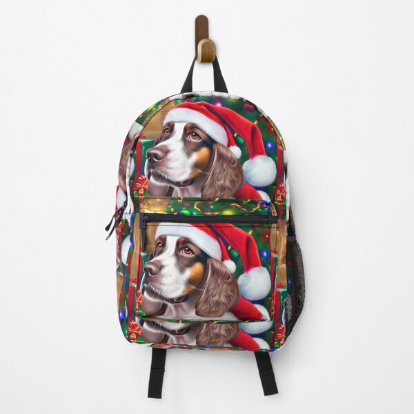 Item preview, Christmas English Springer Spaniel Wearing A Santa Hat designed and sold by ZenEverAI.