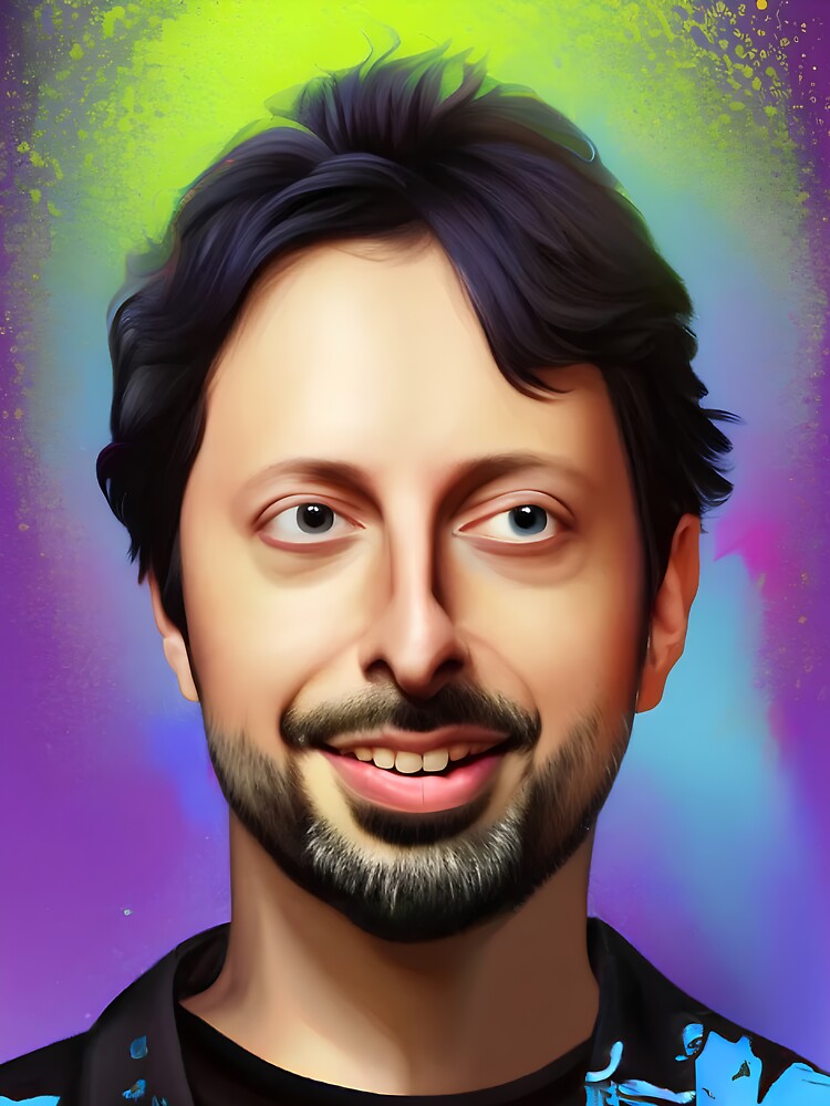 “Sergey Brin, Google, portrait” Sticker for Sale by goghgeous | Redbubble