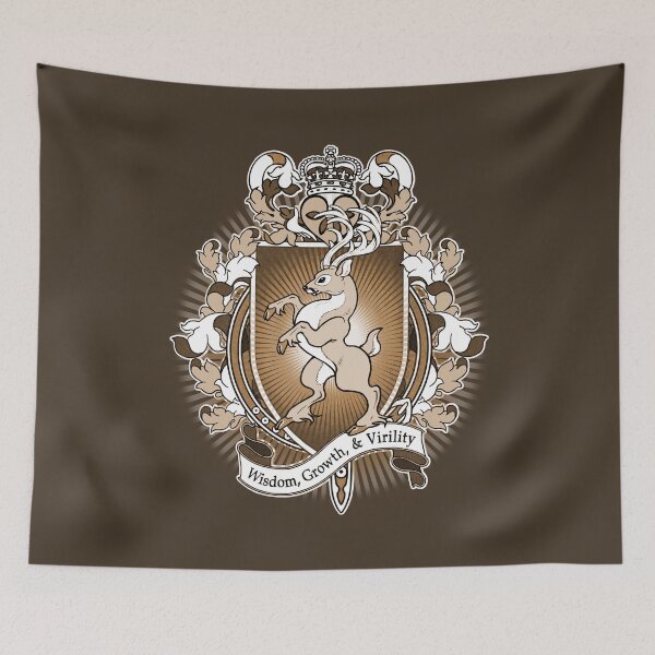 Item preview, Stag Deer Coat Of Arms Heraldry designed and sold by Heather Hitchman.