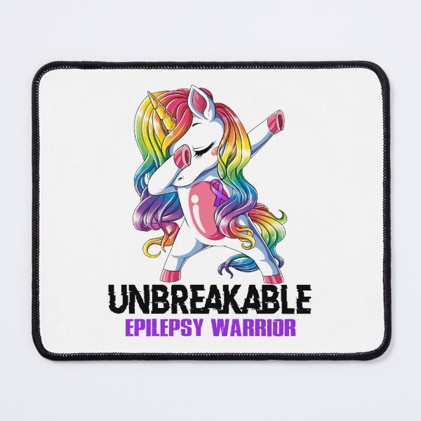 Item preview, Epilepsy Awareness - Unicorn Epilepsy Warrior Ribbon UNBREAKABLE designed and sold by Fernandezf.
