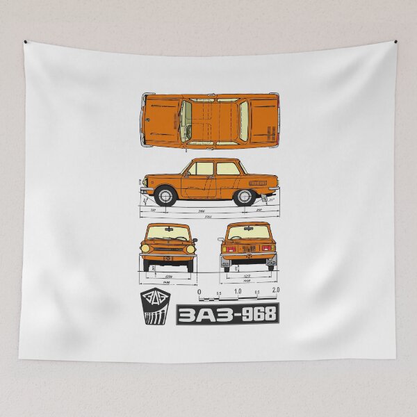 Item preview, Zaporizhian Automobile Factory ZAZ 968 (orange on white) designed and sold by Groenendijk.