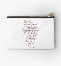 Be strong and Courageous Zipper Pouch