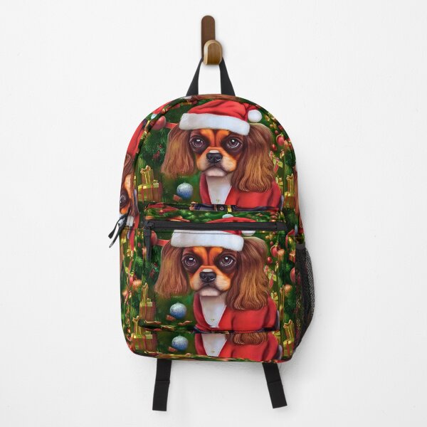 Item preview, Christmas English Toy Spaniel Wearing A Santa Hat designed and sold by ZenEverAI.