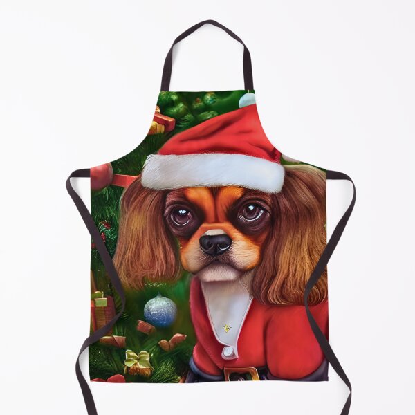 Item preview, Christmas English Toy Spaniel Wearing A Santa Hat designed and sold by ZenEverAI.