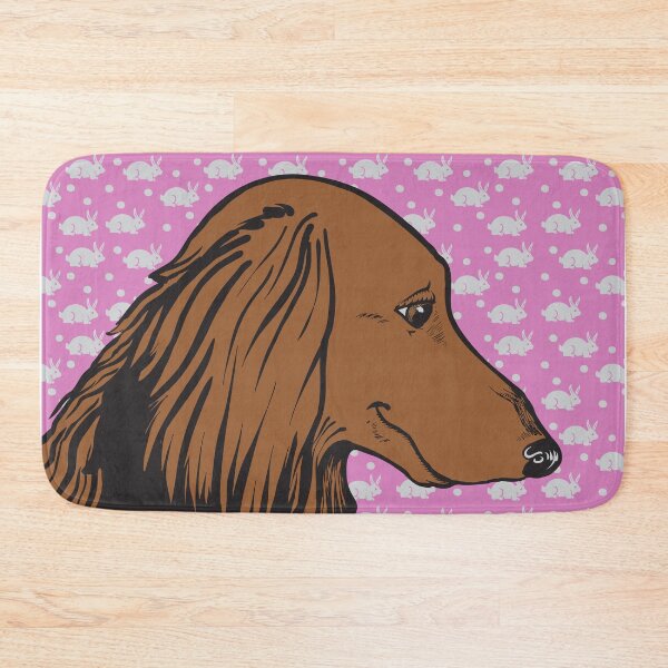 Item preview, Longhaired Dachshund in Pink designed and sold by TerryPond.