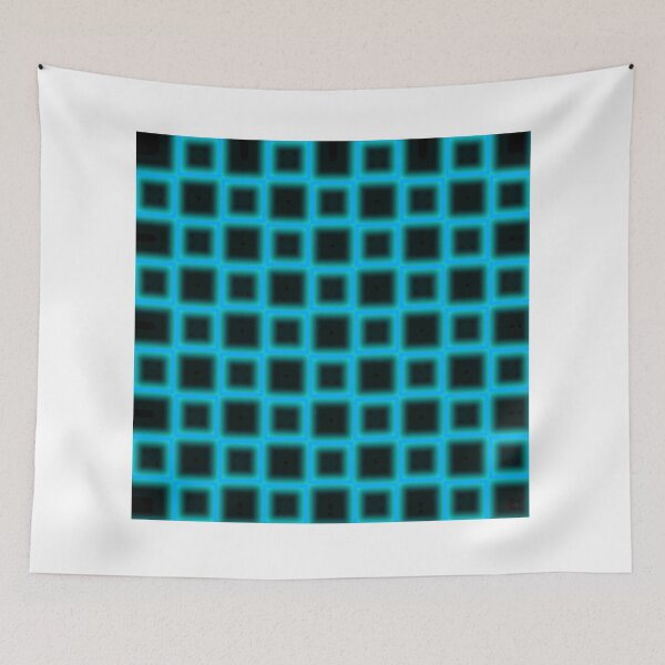 Item preview, Cool Neon Blue Checker Pattern designed and sold by Dioscuri Digital.
