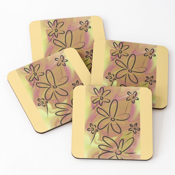 Item preview, Line-art flowers pattern designed and sold by altairaleon.