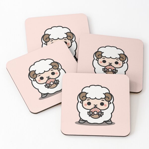 Item preview, Cute Little Sheep Eating Donut  designed and sold by HappyDoodlen.