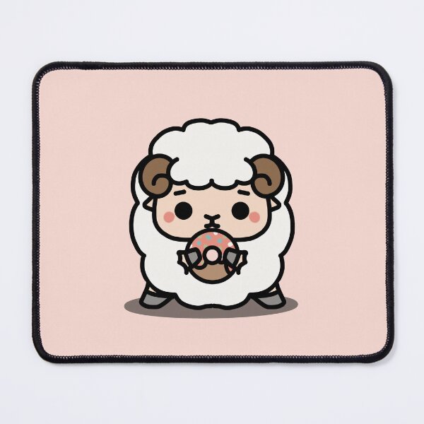 Item preview, Cute Little Sheep Eating Donut designed and sold by HappyDoodlen.