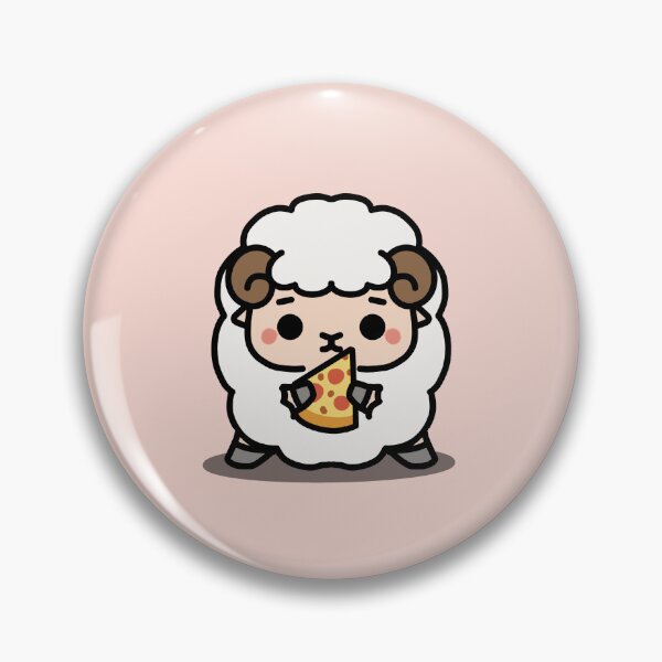Item preview, Cute Little Sheep Eating Pizza designed and sold by HappyDoodlen.
