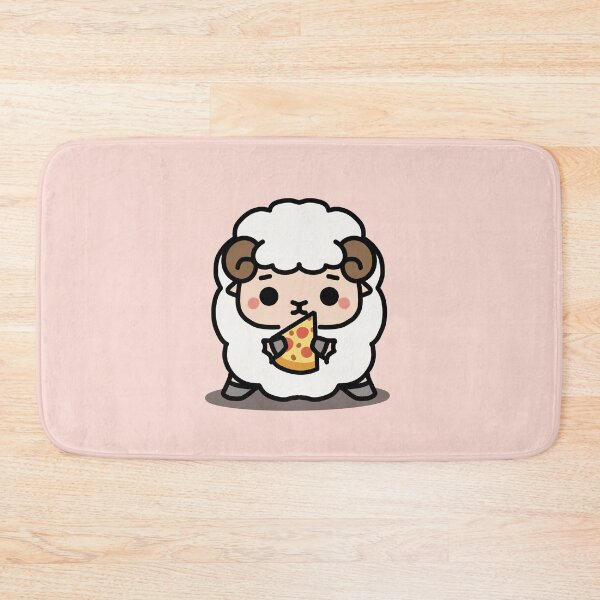 Item preview, Cute Little Sheep Eating Pizza designed and sold by HappyDoodlen.