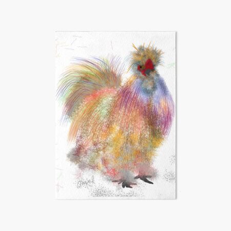 Silkie Chicken colors Art Board Print