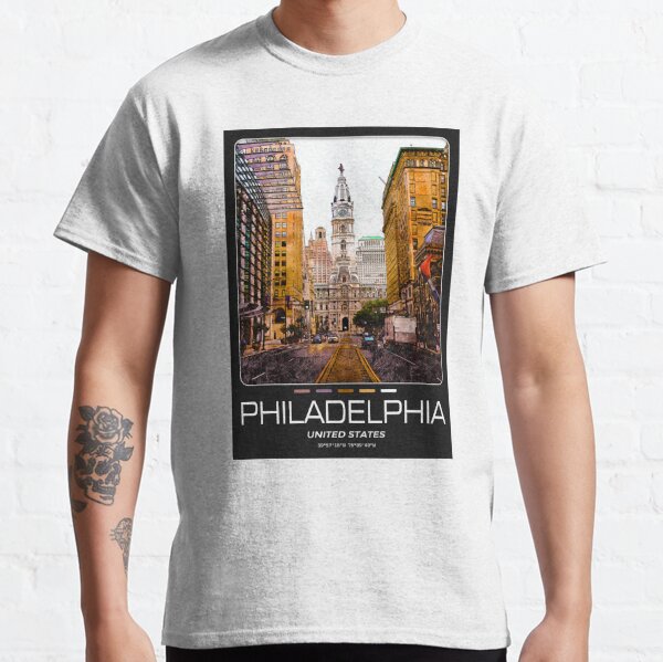 Philadelphia Phillies Baseball Skyline Retro T-shirt - Best Seller