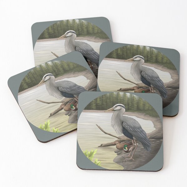 Item preview, Heron by a pond designed and sold by DragonArtist15.