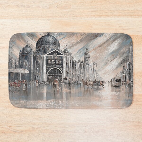 Item preview, Vintage Flinders Station - Heart of Melbourne City designed and sold by BellasArtStudio.