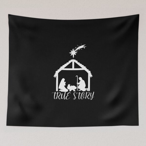 Item preview, True story christmas nativity White Silhouette designed and sold by RIXXI HEY CO..