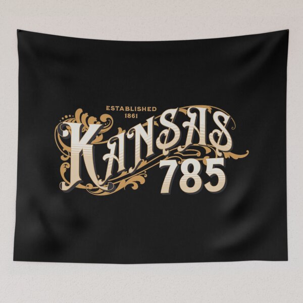 Item preview, Kansas Ornate Vintage 785 Area Code designed and sold by itsrturn.