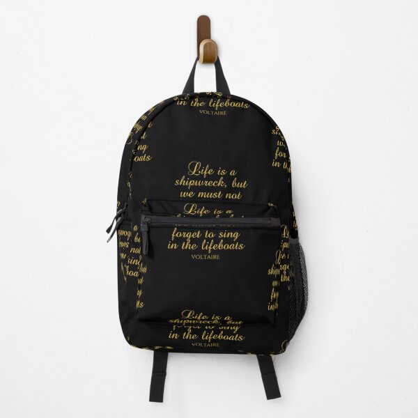 Item preview, Voltaire Sayings - Life Is A Shipwreck But We Must Not Forget To Sing In The Lifeboats - Gold designed and sold by PhiloJourney.