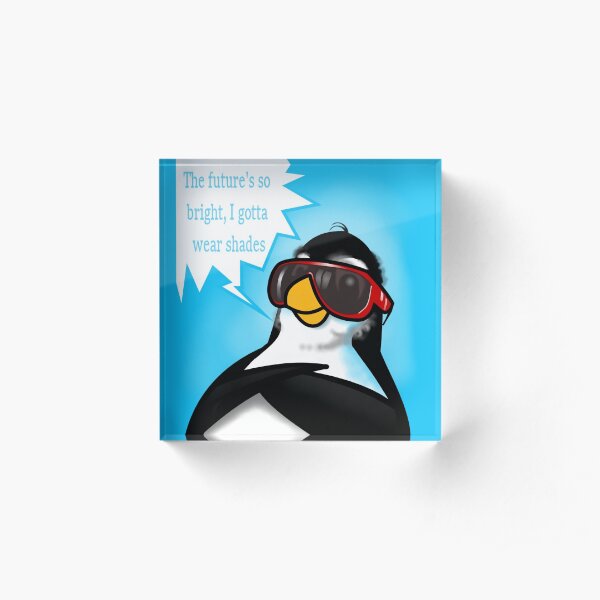 Penguin Fun - Cool Times Acrylic Block