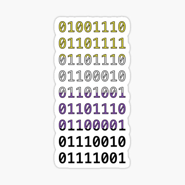 Binary Nonbinary Sticker