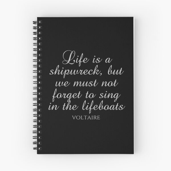 Item preview, Voltaire Sayings - Life Is A Shipwreck But We Must Not Forget To Sing In The Lifeboats - Silver designed and sold by PhiloJourney.