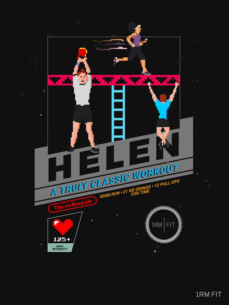 "Helen CrossFit Workout in an 80�s Retro design" Tshirt "Helen CrossFit Workout in an 80�s Retro design" Tshirt