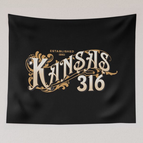 Item preview, Kansas Ornate Vintage 316 Area Code designed and sold by itsrturn.