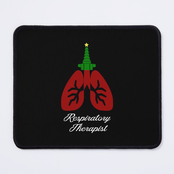 Item preview, Oxygen Christmas Tree with Lung, Respiratory Therapist Christmas, Black Background designed and sold by BearAndCat.