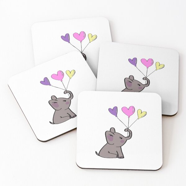 Item preview, Cute Elephant Holding Balloons Graphic Design designed and sold by pasteldreams26.