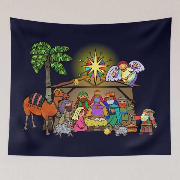 Item preview, Cartoon Christmas Nativity Scene designed and sold by Prawny.