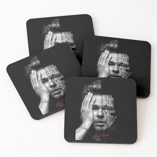 Item preview, Black and white Brad Pitt q designed and sold by ShoptyCo.