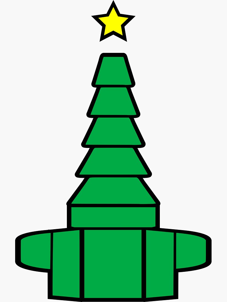 "Green Oxygen Christmas Tree with Yellow Star" Sticker for Sale by
