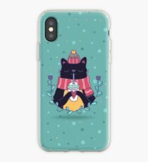 Winter cat iPhone Case