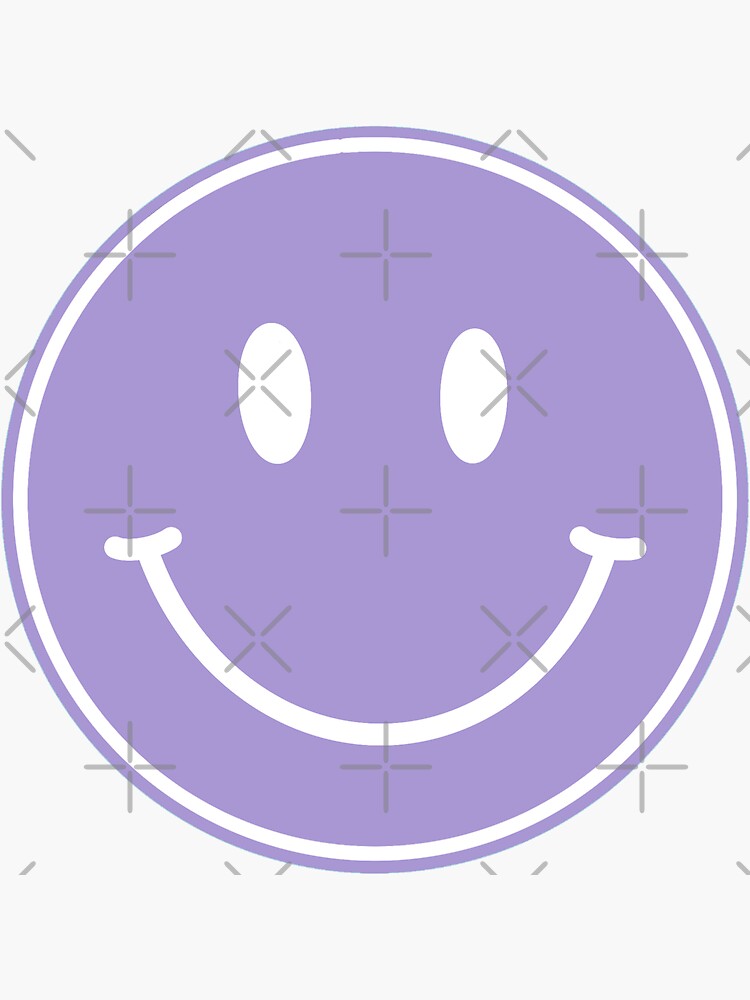 Pastel Purple Dripping Smiley Water Bottle