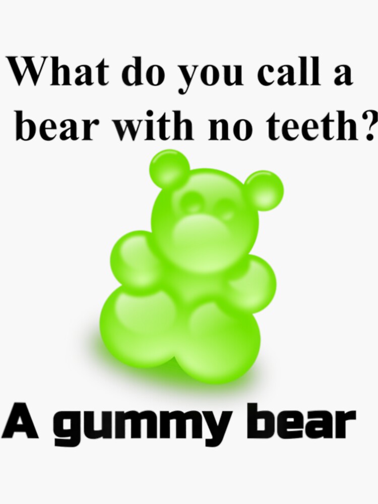 "Joke Parody Gummy Bear Prank UnisexChild Kids " Sticker for Sale by yohine6 Redbubble