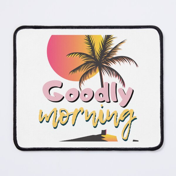 Item preview, Goodly Morning Beach Time with Palm Trees designed and sold by Quirky Dez.