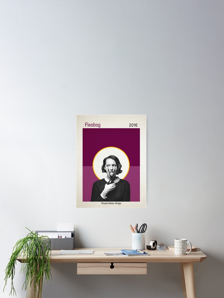 Imagen 2 de 3, Póster con la obra bolsa de pulgas minimalista, diseñada y vendida por Lourdesch.