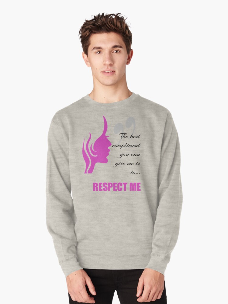 respect women pink hoodie