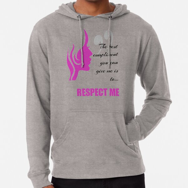 respect women pink hoodie