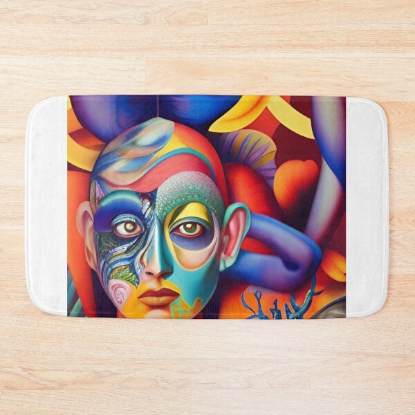 Item preview, Fantasy, portrait wall art print. Woman with painted face. Colorful, abstract wall art as prints, on canvas, or large posters. Wall art decor for your home.   designed and sold by JoelsCorner.