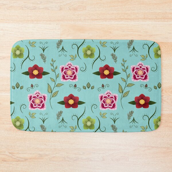 Item preview, Hellebore Garden Pattern in Bright Blue designed and sold by PaperRain.