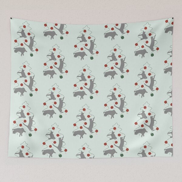 Item preview, Cats Creating a Christmas with Yarn designed and sold by Amy Hadden.