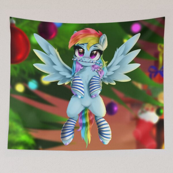 Item preview, Tiny Rainbow Dash at Christmas designed and sold by Darksly.