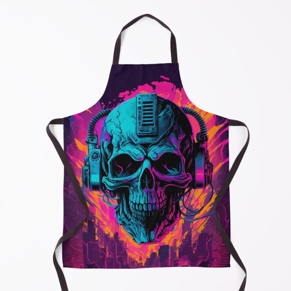 Item preview, Synthwave Cyberpunk Skull Explosion designed and sold by ChasmicArt.