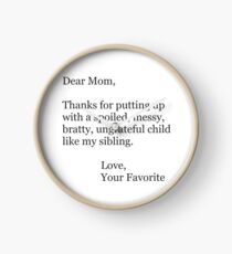 Mothers Day Ideas and Funny Mom Christmas Cards & Gifts for Christmas & Birthday Clock